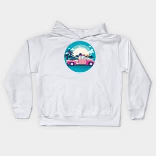 Retro Car(VAN LIFE) Kids Hoodie